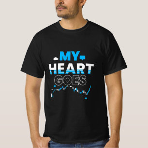 Investor my Heart Goes Chart T Shirt