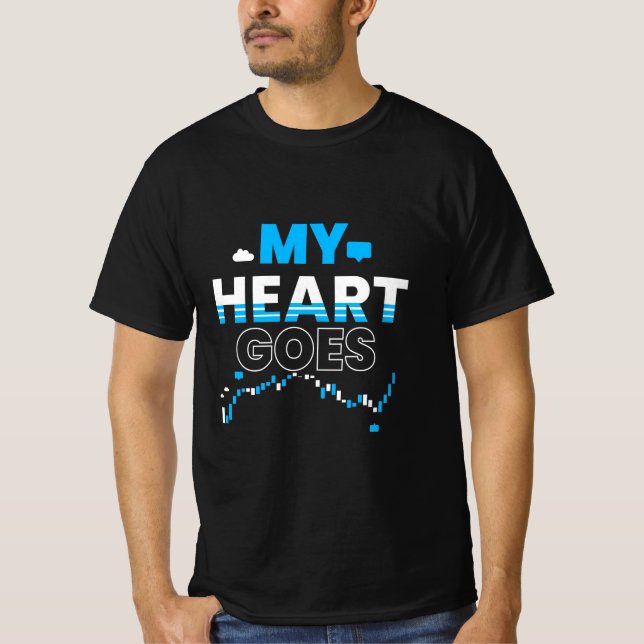 Investor my Heart Goes Chart T Shirt (Framsida)