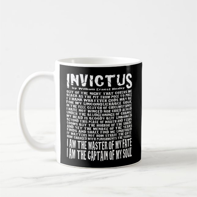 Invictus Dikt Kaffemugg (Vänster)