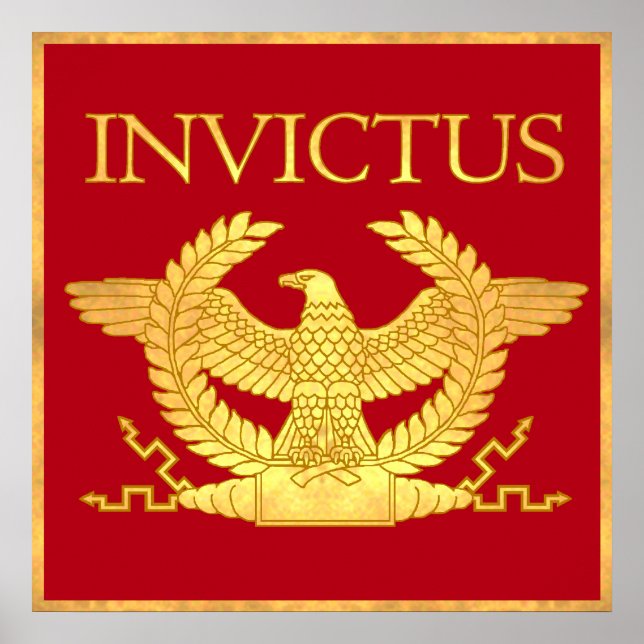 Invictus Engraved Guld poster (Framsidan)
