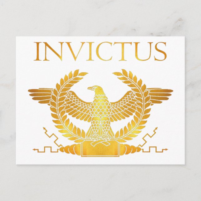Invictus golden eagle logotyp vykort (Framsida)