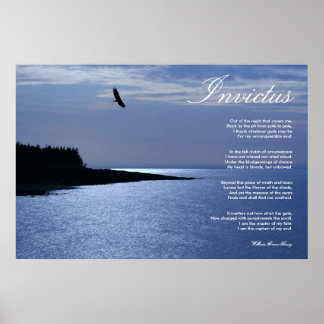Invictus ~ Inspirational Dikt ~ Canvas Poster