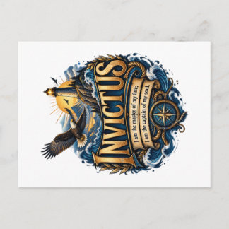 Invictus Inspirerande Citat Postkort Vykort