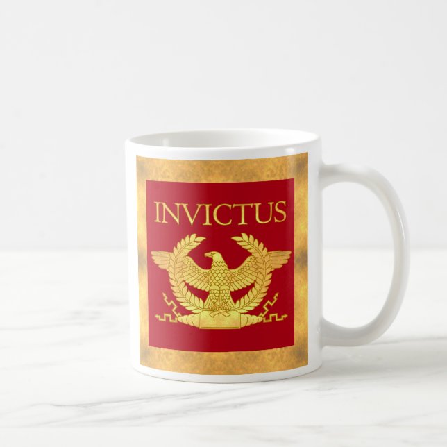 Invictus kaffemugg med den guld- gränsen (Höger)