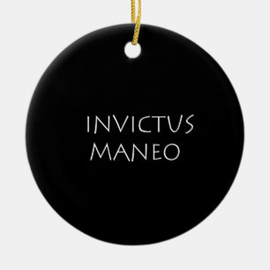 Invictus maneo julgransprydnad keramik