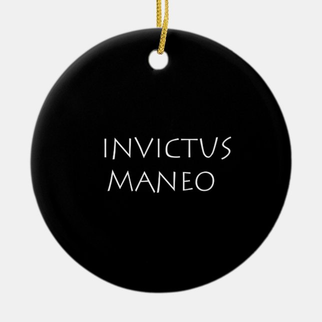Invictus maneo julgransprydnad keramik (Framsidan)