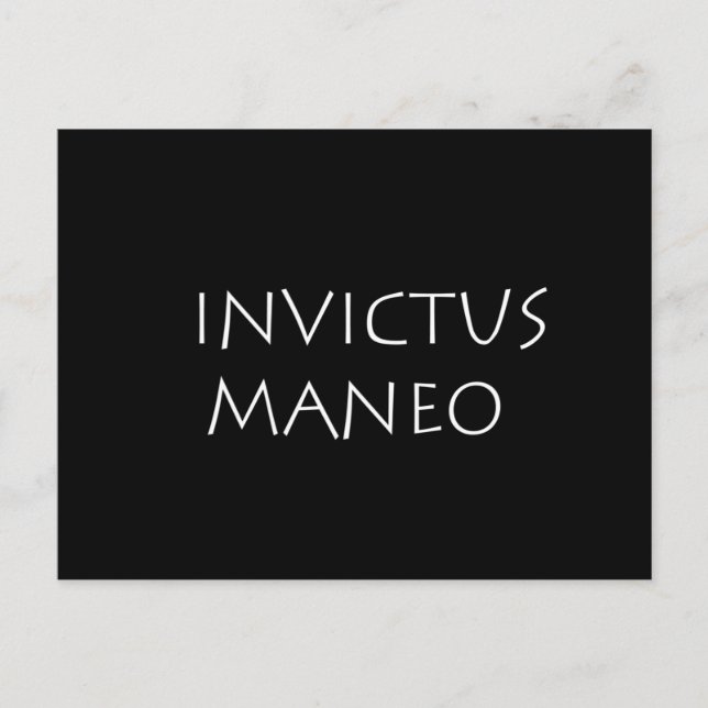Invictus maneo vykort (Framsida)