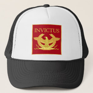 Invictus örn på rött truckerkeps