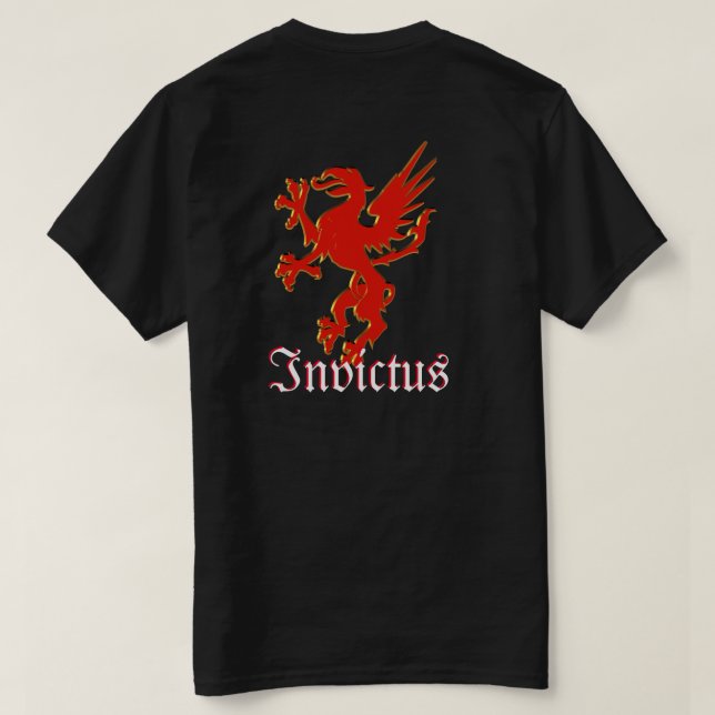 Invictus T shirt, Red Dragon Tröja (Design baksida)