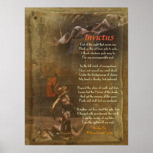 Invictus, Victorian dikt, William Ernest Henley Poster