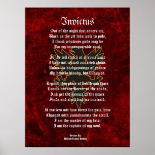 Invictus, Viktoriansk dikt Poster