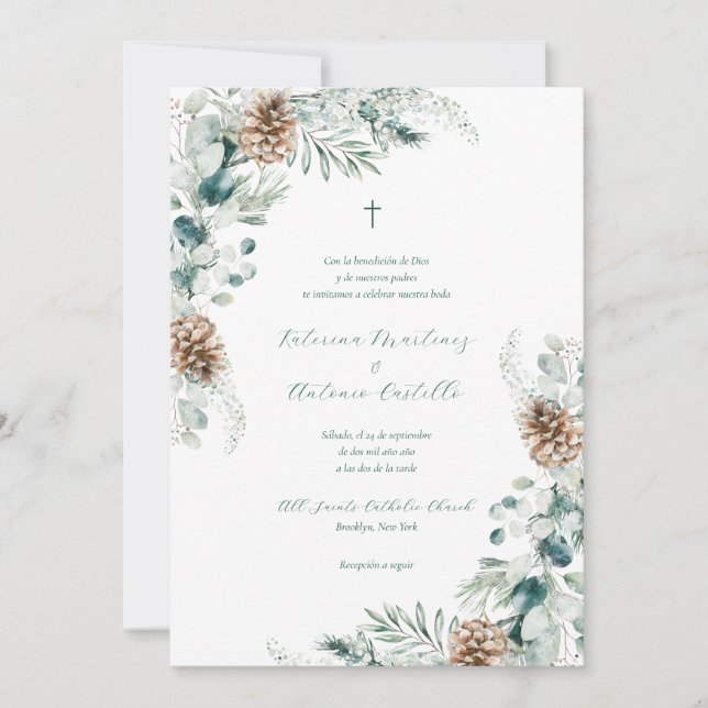 invigacion de Boda Cristiana Bröllop Inbjudningar (Framsida)