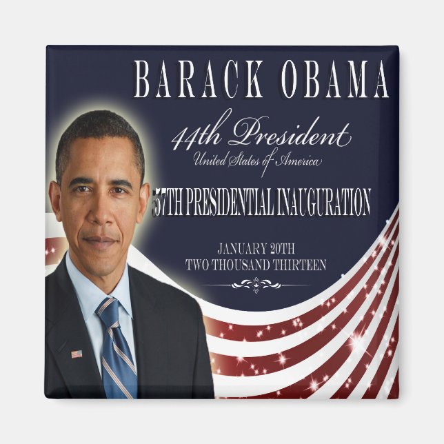 Invigning 2013 Obama Magnet (Framsidan)