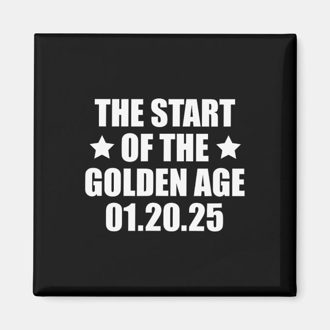 Invigning 2025 President Trump Guldåldern  Magnet (Framsidan)