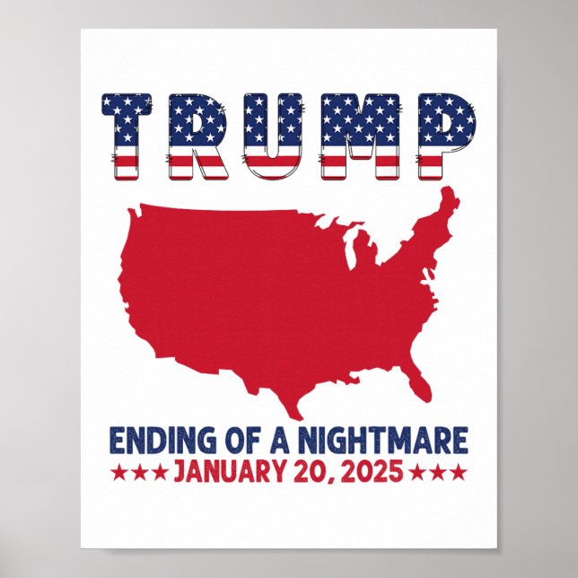 Invigning 2025 Trump Val Slutet på en A Ärr Poster (Framsidan)