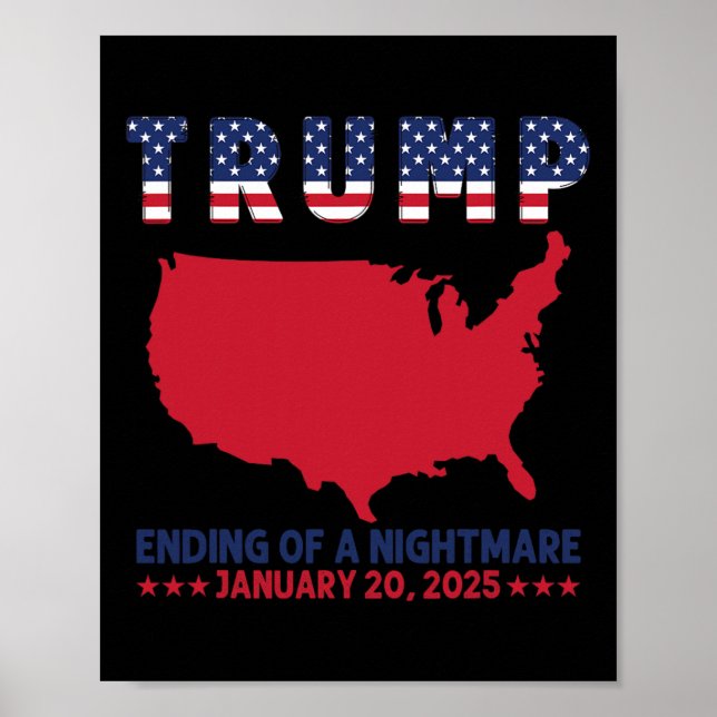 Invigning 2025 Trump Val Slutet på en ärr Poster (Framsidan)