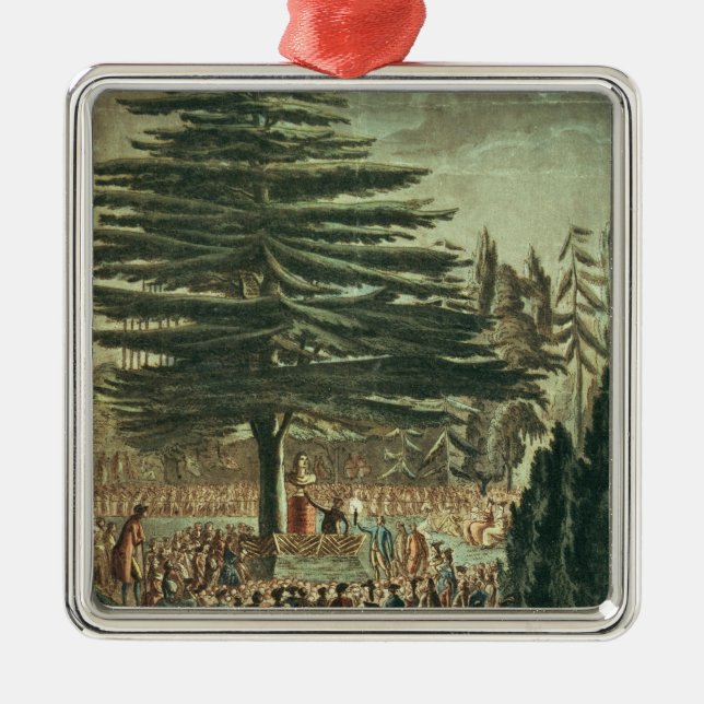 Invigning av bysten av Carl Linnaeus Julgransprydnad Metall (Framsidan)