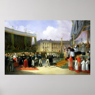 Invigning av en monument i minnet Louis XVI Poster