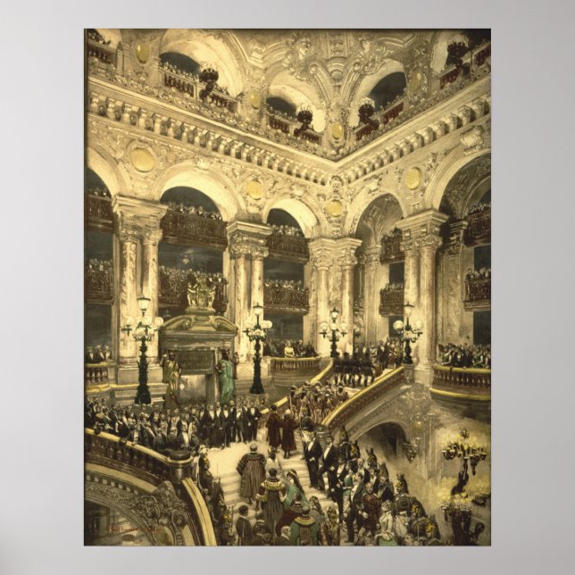 Invigning av operahuset i Paris, Frankrike Poster (Framsidan)