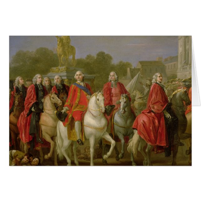 Invigning av stället Louis XV Hälsningskort (Framsidan Horizontal)