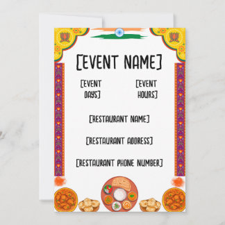 Invigning och invigning av indiska restauranger inbjudningar