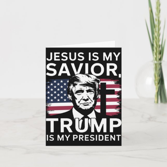 Invigningen 2025 Jesus och Trump Kort (Framsida)