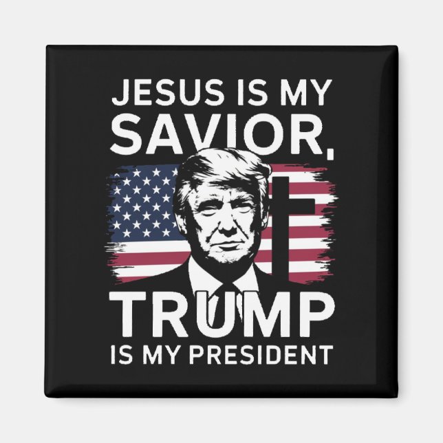 Invigningen 2025 Jesus och Trump Magnet (Framsidan)