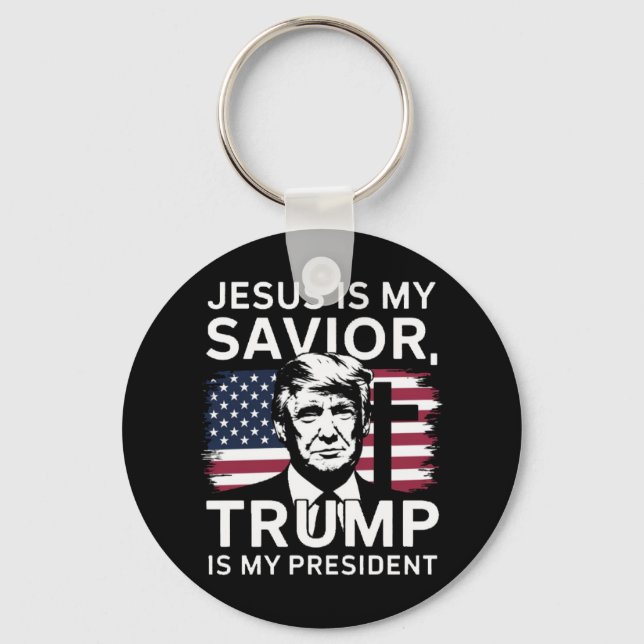 Invigningen 2025 Jesus och Trump Nyckelring (Framsida)