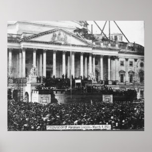 Invigningen av Abraham Lincoln 4 mars 1861 Poster
