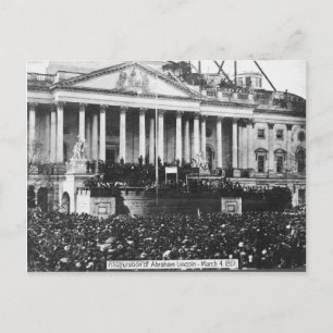 Invigningen av Abraham Lincoln 4 mars 1861 Vykort