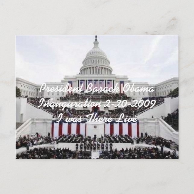 Invigningen av Barack Obama 2009 Vykort (Framsida)