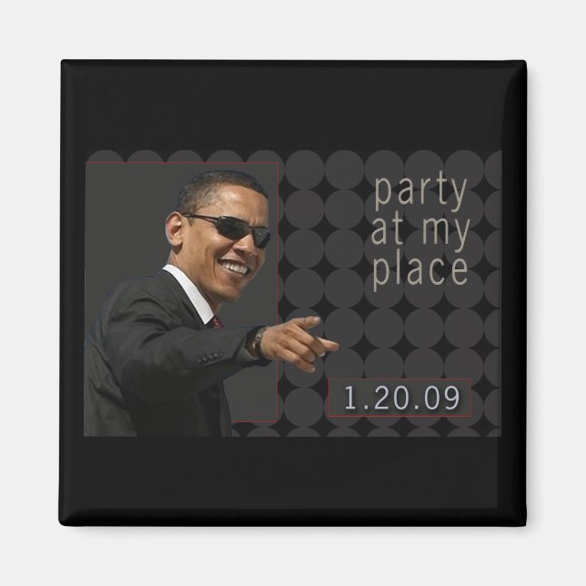 Invigningen av Barack Obama Party Inbjudan - Magnet (Framsidan)