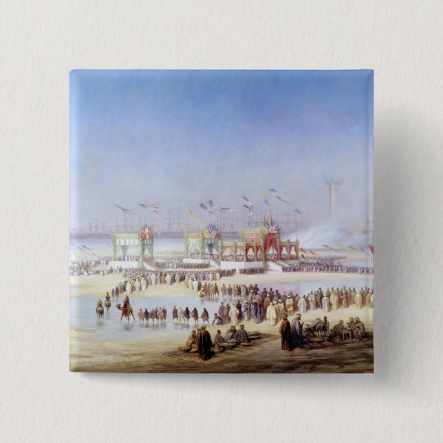 Invigningen av den Suez kanalen Knapp (Framsida)