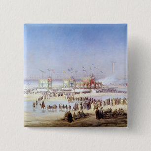 Invigningen av den Suez kanalen Knapp