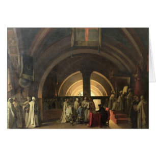 Invigningen av Jacques de Molay Hälsningskort
