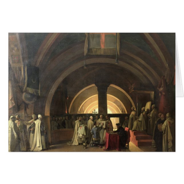 Invigningen av Jacques de Molay Hälsningskort (Framsidan Horizontal)