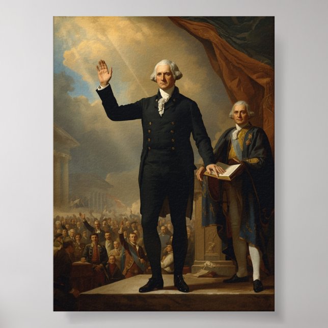 Invigningen av president George Washington Poster (Framsidan)