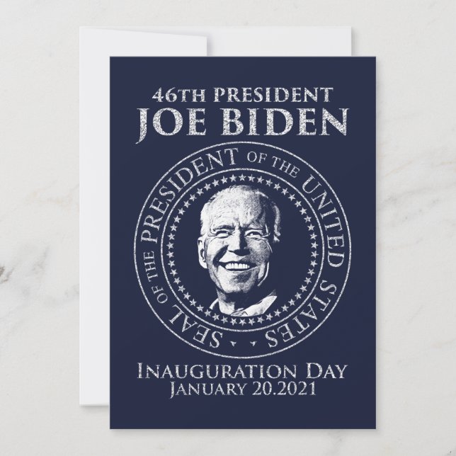 Invigningsdag 2021 President Biden Helgdag Card Julkort (Framsida)