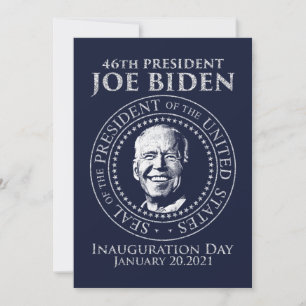 Invigningsdag 2021 President Biden Helgdag Card Julkort