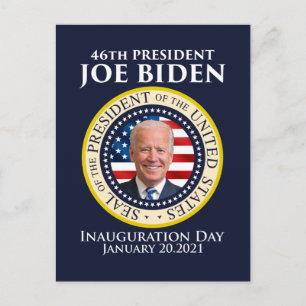 Invigningsdag 2021 President Biden Vykort