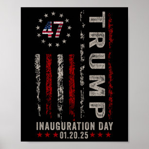 Invigningsdag 2025 Memorabilia USA flagga V Poster