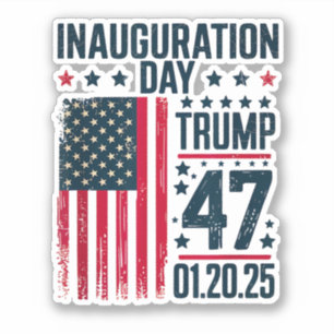 Invigningsdag 47 president Donald Trump 2025 Klistermärken