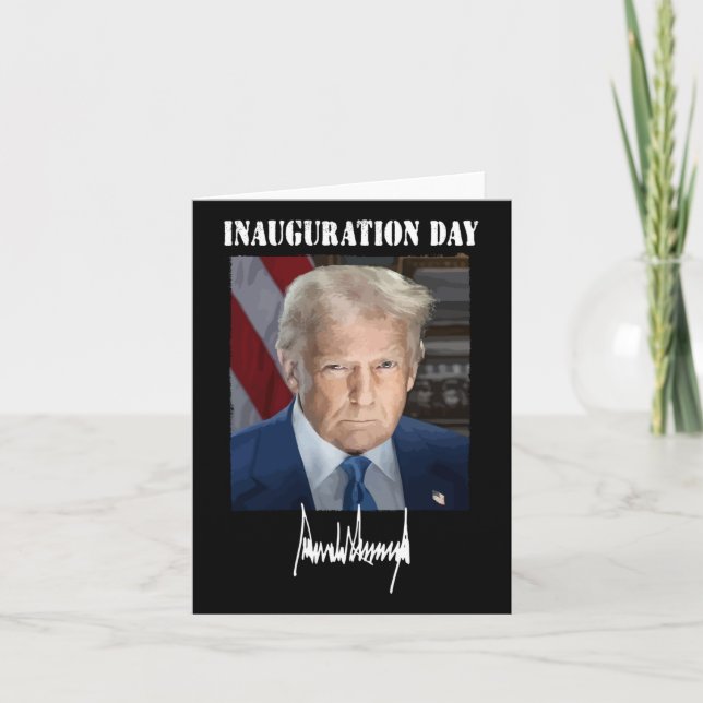 Invigningsdagen 2025 - Donald Trump Presidenten Kort (Framsida)