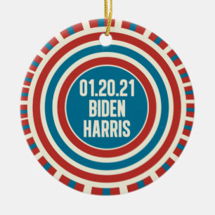 Invigningsdagen för Biden Harris politiska Keepsa Julgransprydnad Keramik