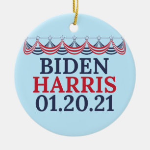 Invigningsdagen för Joe Biden Kamala Harris Julgransprydnad Keramik
