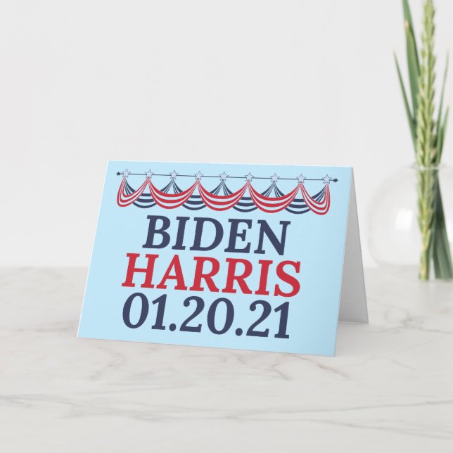 Invigningsdagen för Joe Biden Kamala Harris Kort (Framsida)