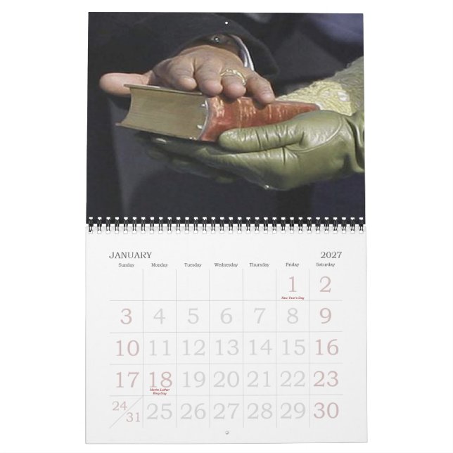 Invigningsdagen för president Obama i foton Kalender (Jan 2027)