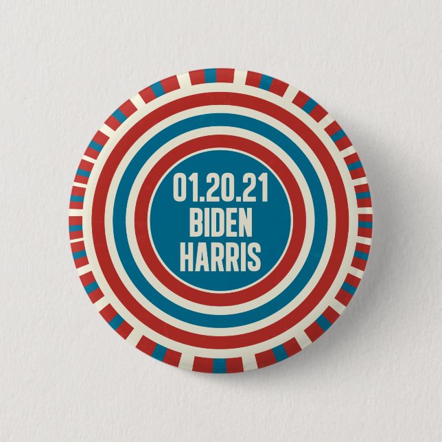 Invigningsdagen i Biden Harris Firande Knapp (Framsida)