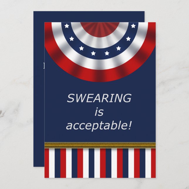 Invigningsdagen i lycklig! Patriotic (Fram/baksida)