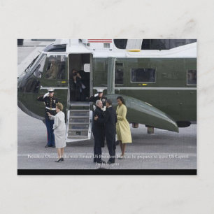 Invigningsdagen i Photos Bush Lämnar Washington Vykort